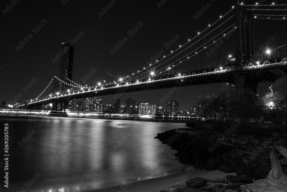 Manhattan by night, from DUMBO, Brooklyn