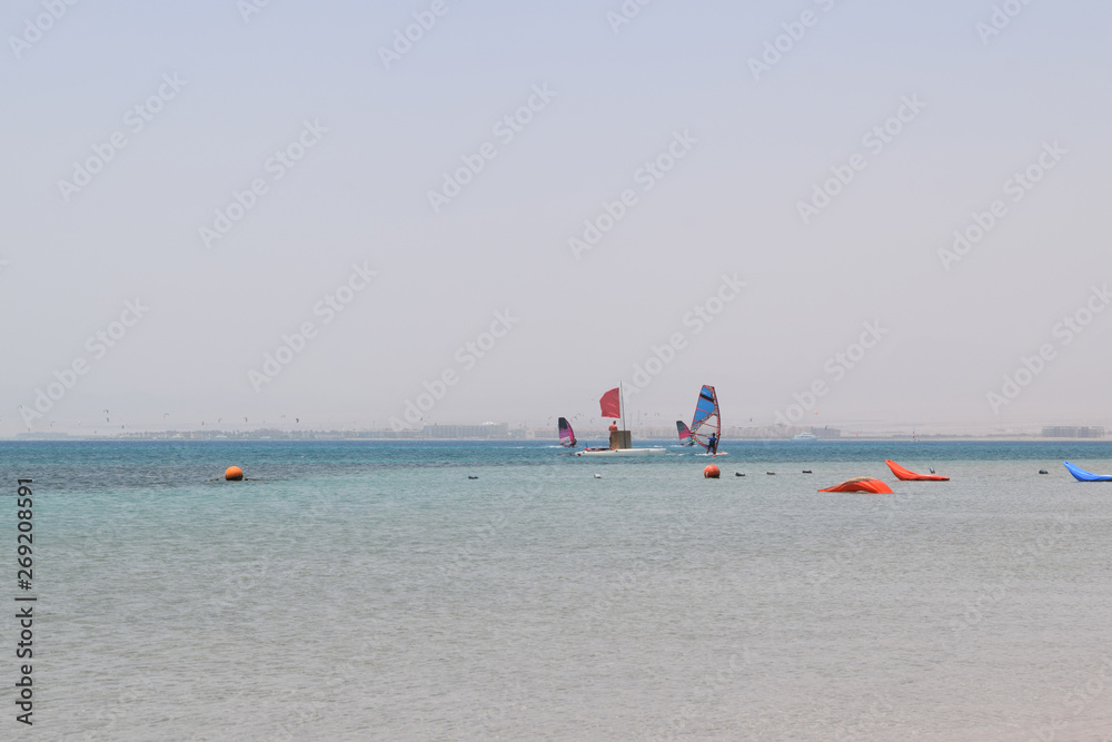 White beach Soma bay Hurghada Egypt