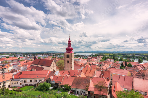Ptuj, Slovenia - view of old city from castle terrace