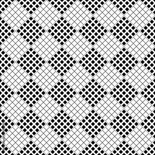 Geometrical monochrome square pattern background design - black and white vector graphic