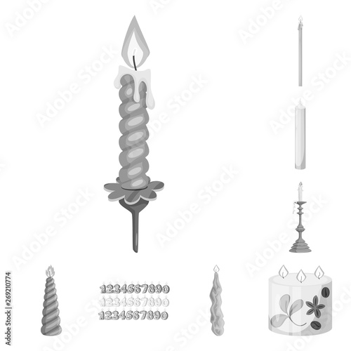 Vector illustration of paraffin and fire  icon. Set of paraffin and decoration    stock vector illustration.