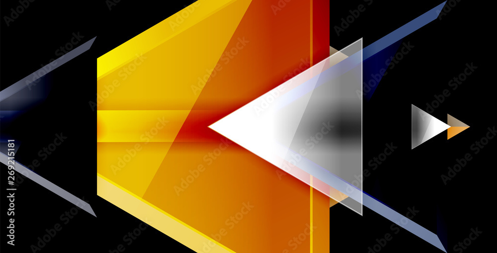 Glossy shiny triangles background Glossy shiny triangles background