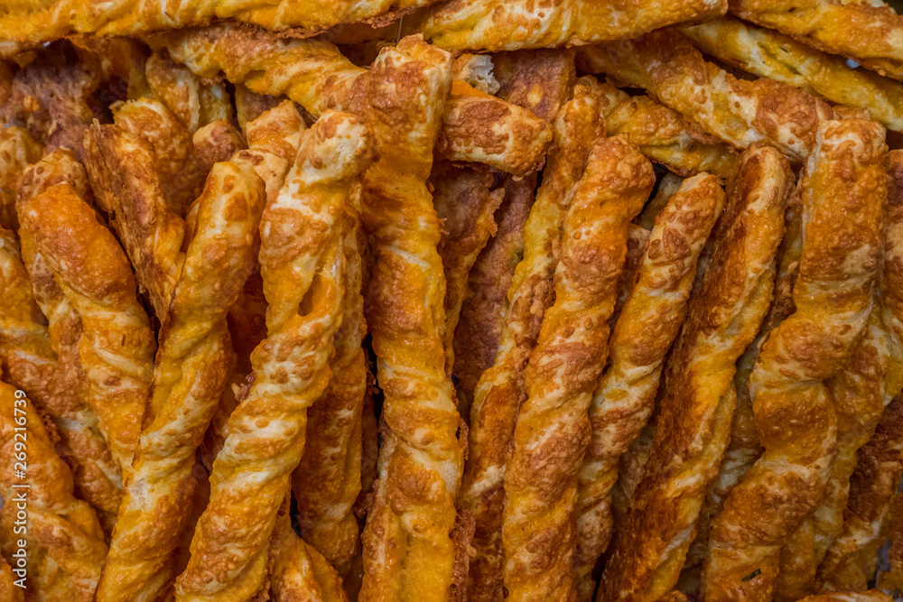 Homemade bread sticks with cheese. Homemade bread sticks with cheese.