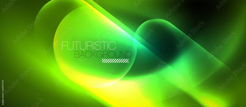 Neon glowing techno lines, hi-tech futuristic abstract background template Neon glowing techno lines, hi-tech futuristic abstract background template