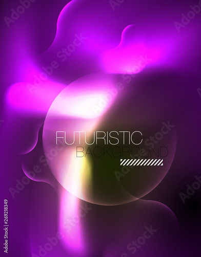 Neon lights vector abstract background