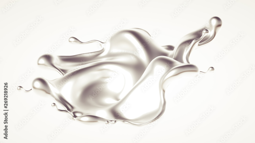 Silver splash. 3d illustration, 3d rendering. Silver splash. 3d illustration, 3d rendering.