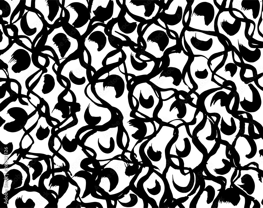 Obraz premium Brush grunge pattern. White and black vector.