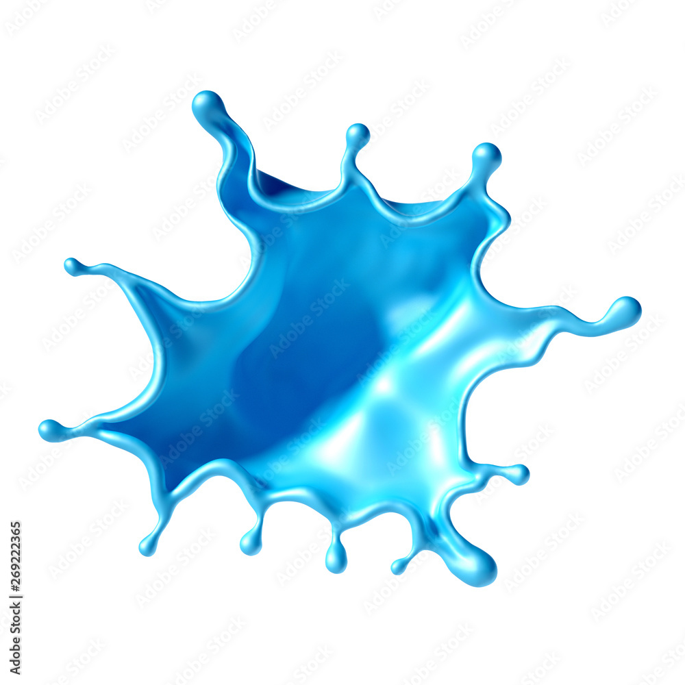 Beautiful turquoise paint splash. 3d illustration, 3d rendering. Beautiful turquoise paint splash. 3d illustration, 3d rendering.