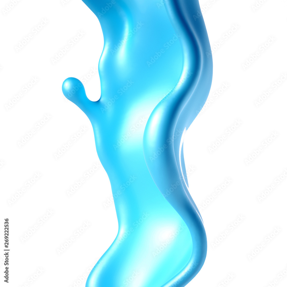 Beautiful turquoise paint splash. 3d illustration, 3d rendering. Beautiful turquoise paint splash. 3d illustration, 3d rendering.
