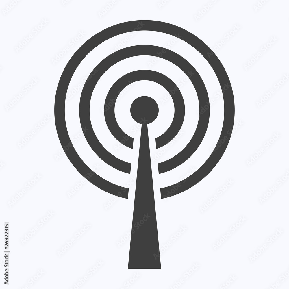 Wifi technology icon on white background, free internet zone Wifi technology icon on white background, free internet zone