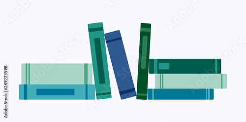 Book flat design style on blue background, education vector illustration
