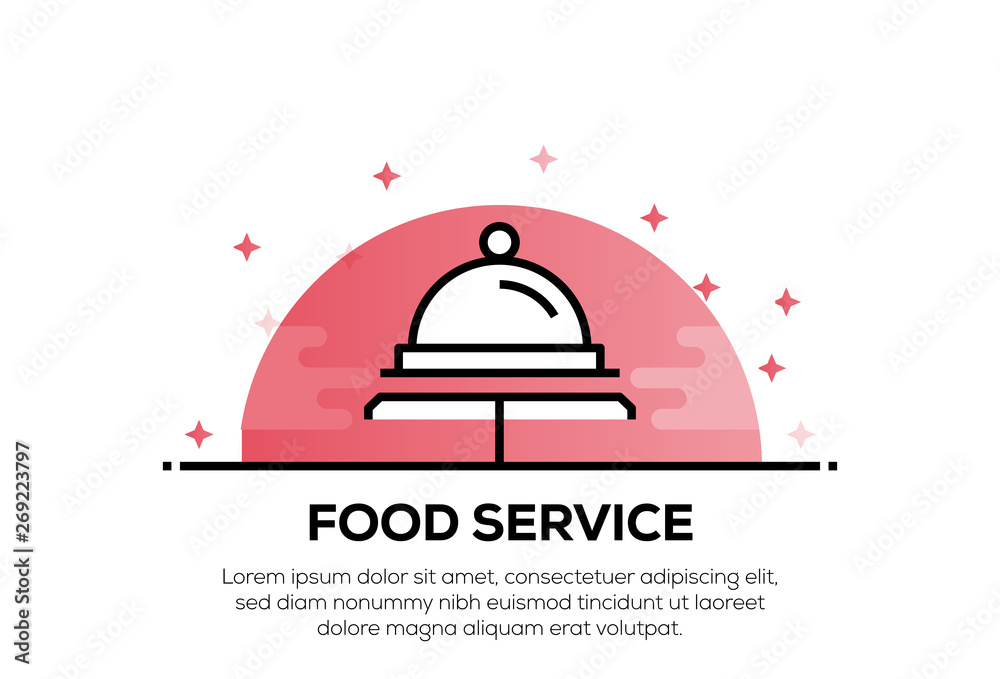 Fototapeta premium FOOD SERVICE ICON CONCEPT