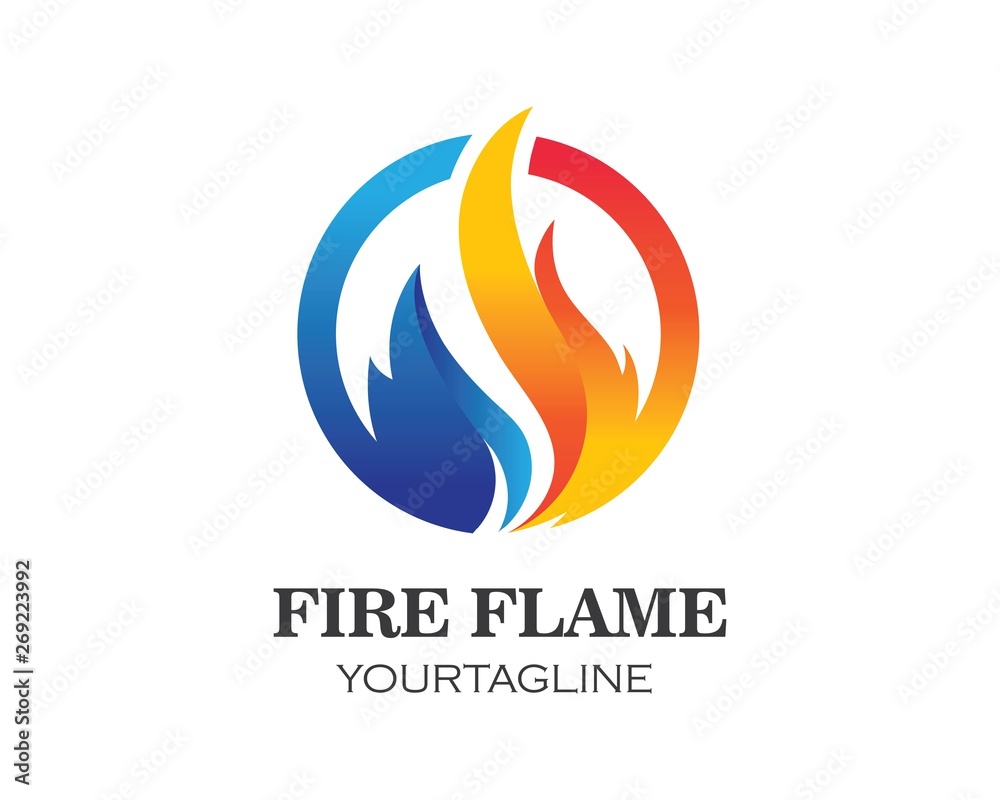 Fire flame Logo Template vector icon Oil, gas and energy logo Fire flame Logo Template vector icon Oil, gas and energy logo