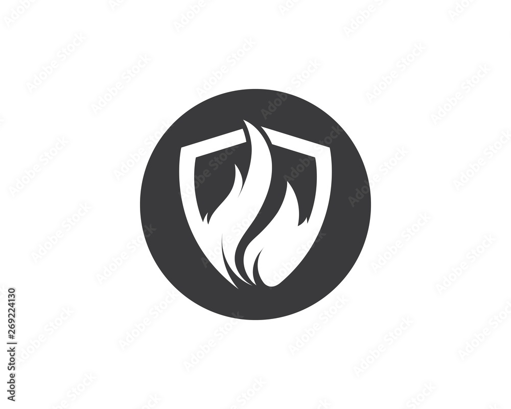 Fire flame Logo Template vector icon Oil, gas and energy logo