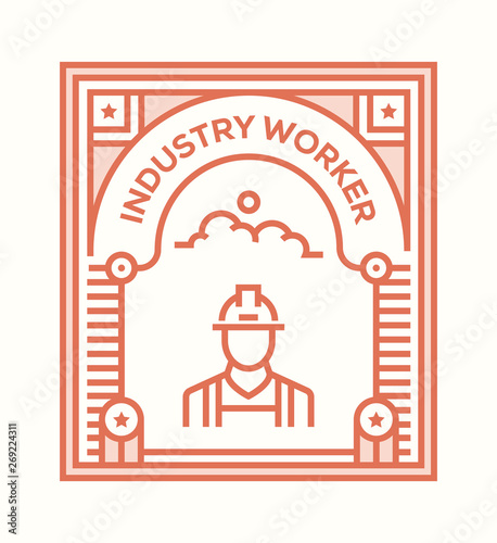 INDUSTRY WORKER ICON CONCEPT