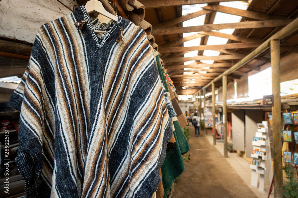 Fototapeta premium Traditional Chilean coat for sale in the market
