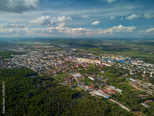 Aerial view of a town