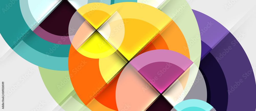 Geometric design abstract background - circles