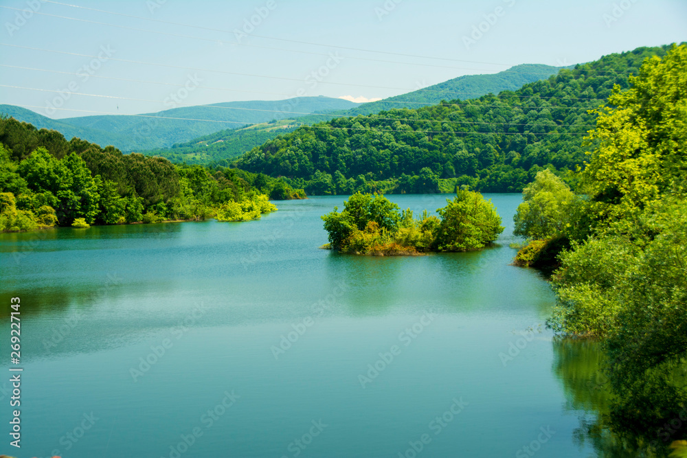 lake in deep forest...
