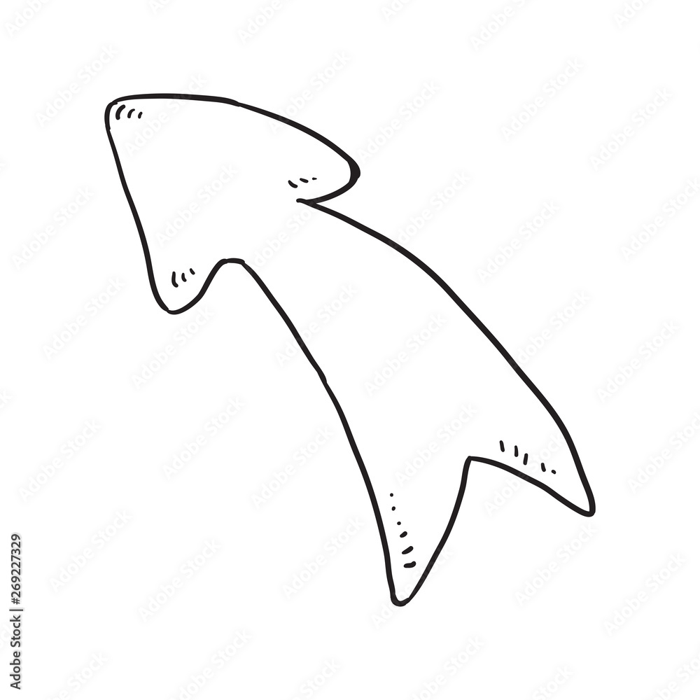 Obraz premium Doodle arrow icon