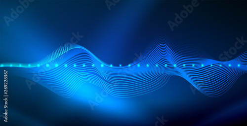 Neon wave background