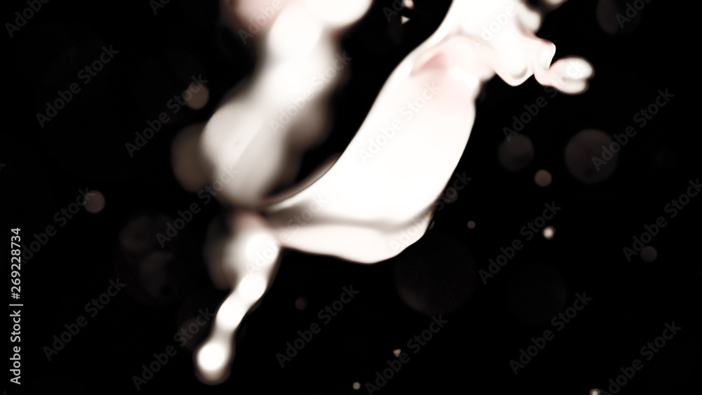 Fototapeta premium Elegant, luxury splash of gold liquid. 3d illustration, 3d rendering.