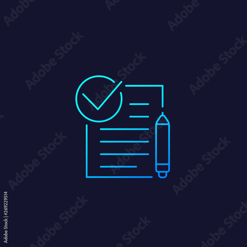 contract icon, linear