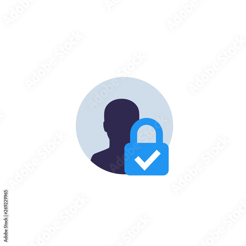 Parental control, flat icon on white