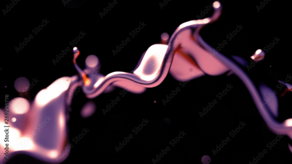 Elegant, luxury splash of gold liquid. 3d illustration, 3d rendering. Elegant, luxury splash of gold liquid. 3d illustration, 3d rendering.