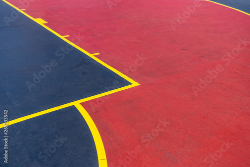 shooting point on basket ball playground space