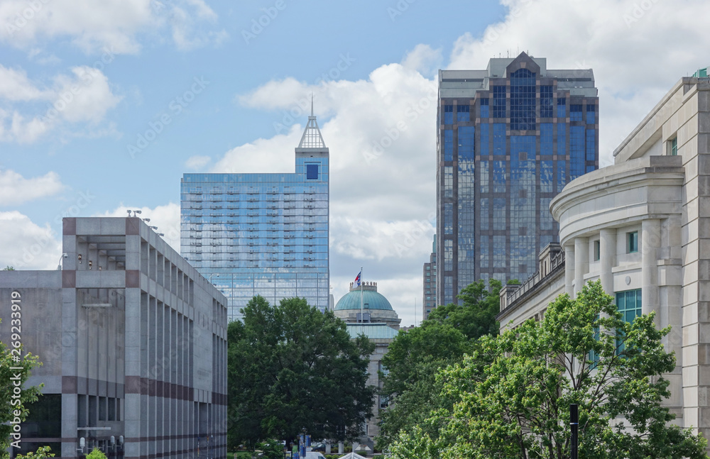 View of downtown Raleigh NC capitol