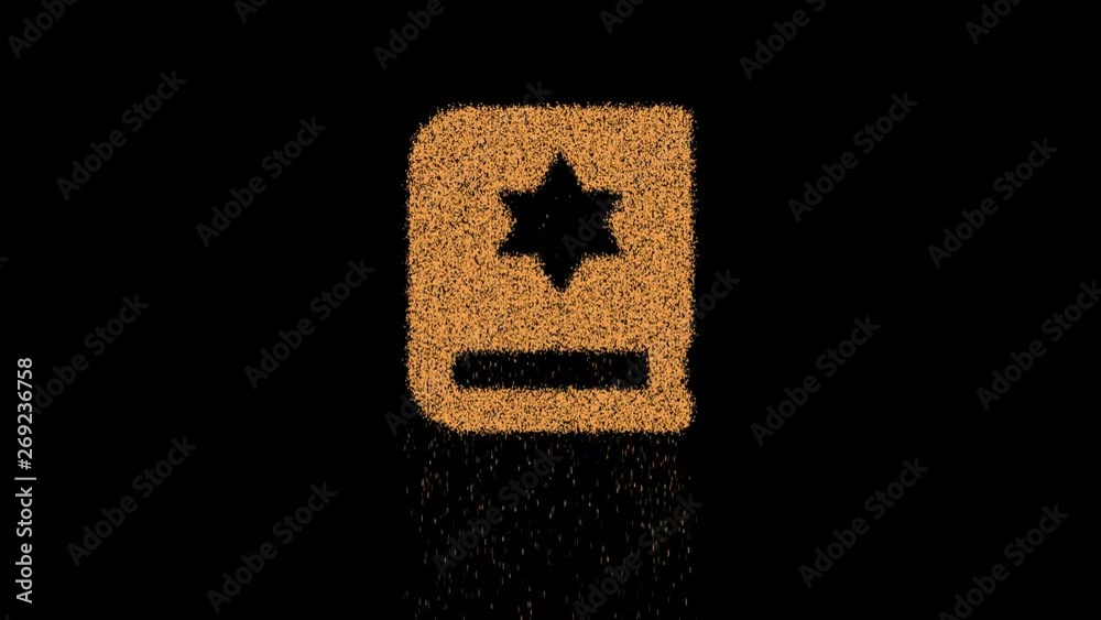 Symbol torah appears from crumbling sand. Then crumbles down. Alpha channel Premultiplied - Matted with color black Symbol torah appears from crumbling sand. Then crumbles down. Alpha channel Premultiplied - Matted with color black