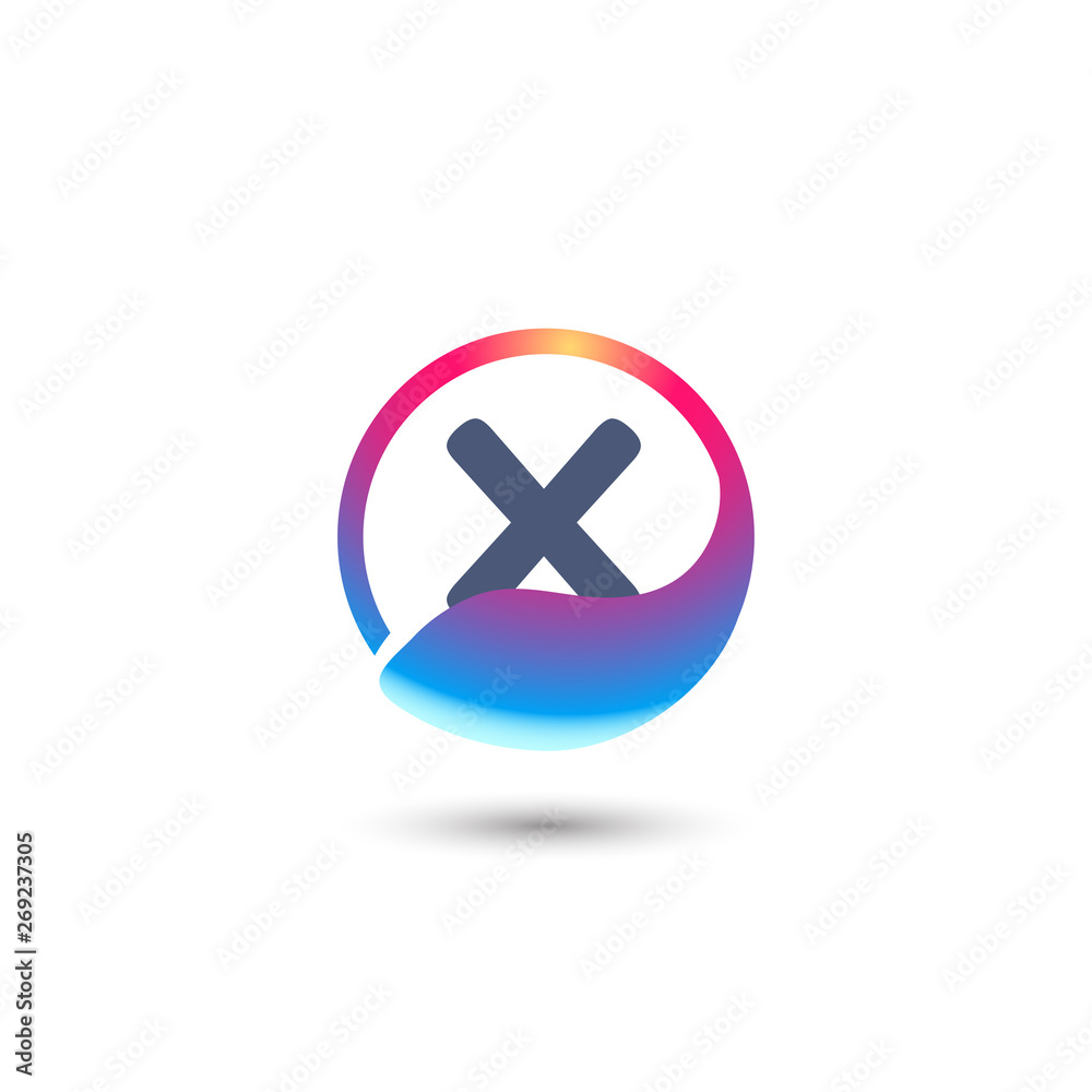 Fototapeta premium X Letter alphabet logo template