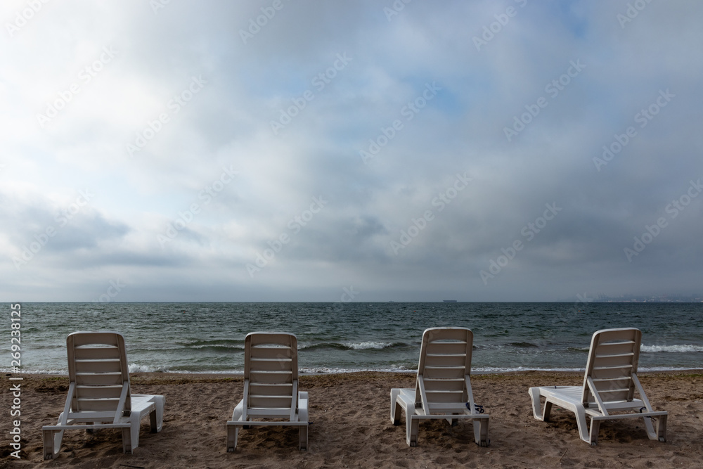 two chairs on the beach