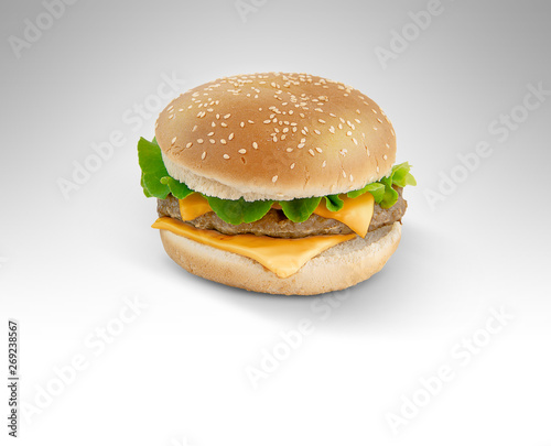 panico con hamburger, lattuga e formaggio