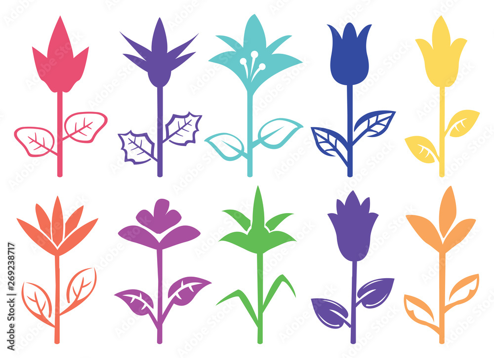 Flower Silhouette Design Vector Illustration