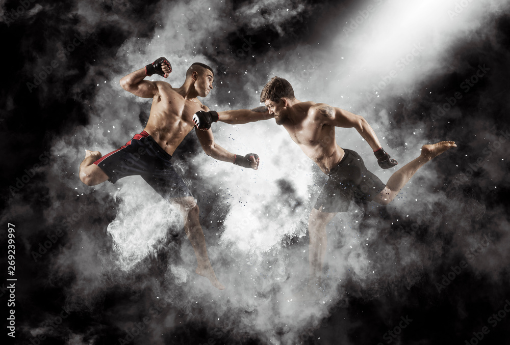 MMA boxers fighters fight in fights without rules