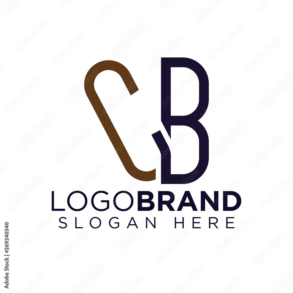 CB Initial Letter Linked logo icon vector CB Initial Letter Linked logo icon vector