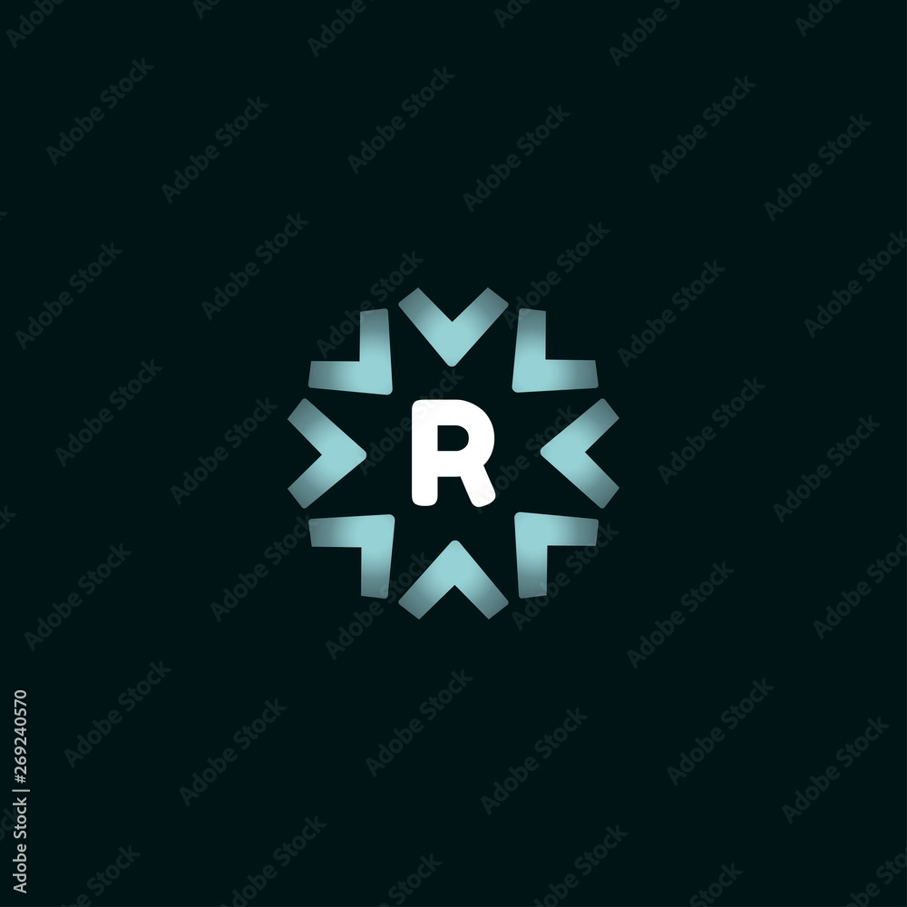 R Letter alphabet logo template R Letter alphabet logo template