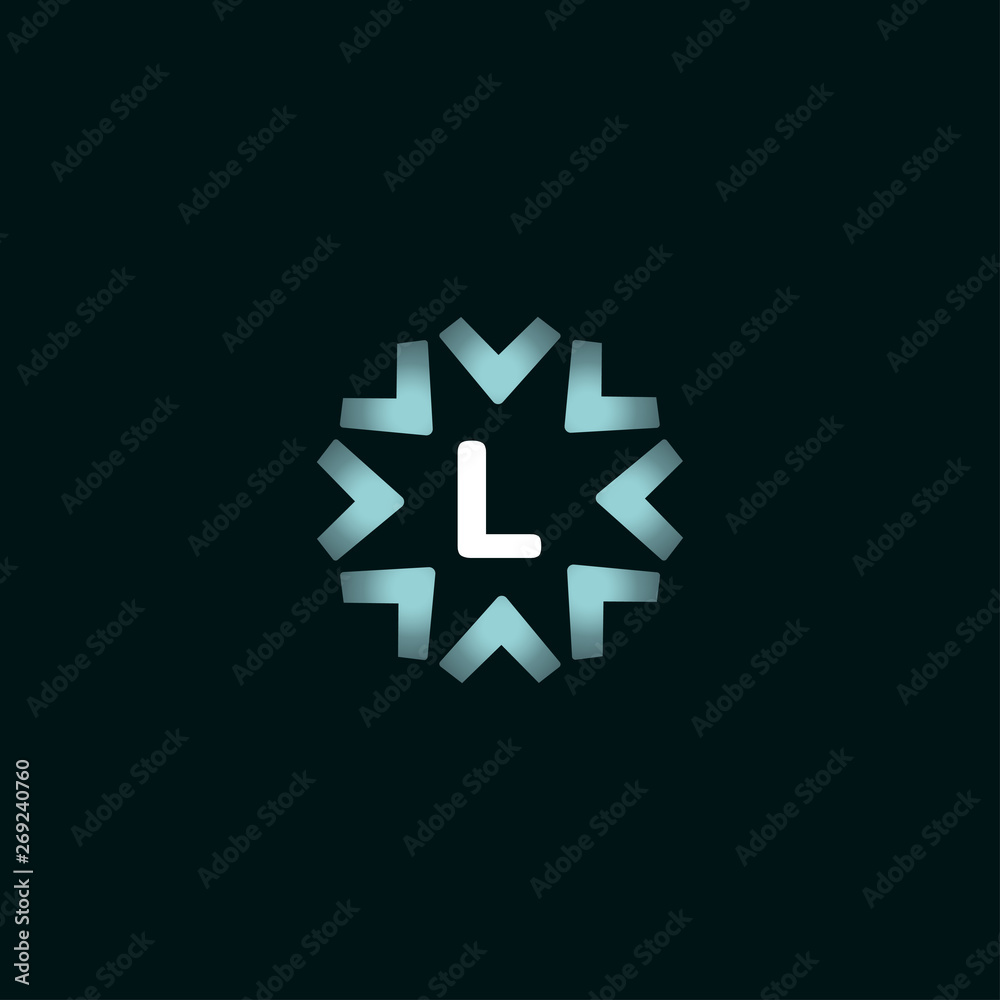 L Letter alphabet logo template