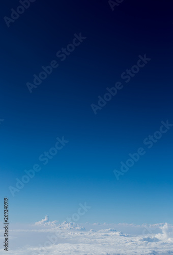 deep blue sky from air plane