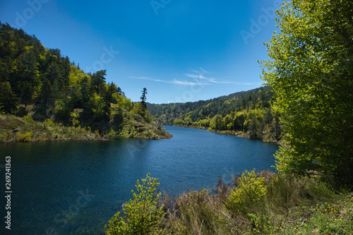 Typical mountain lake landscape  Italy.