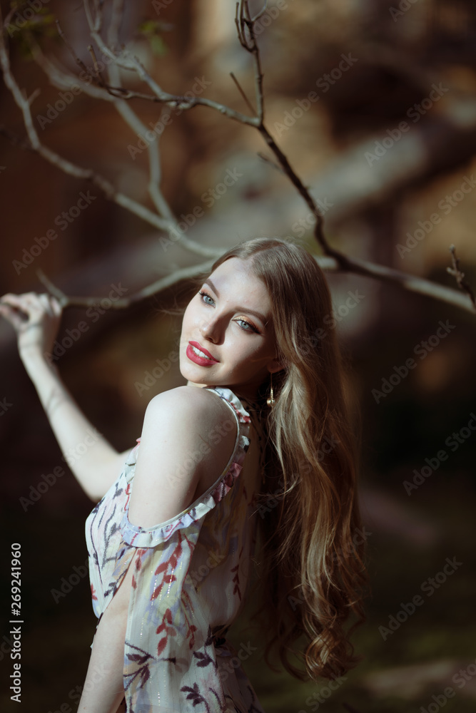 Naklejka premium Girl in Dreams
