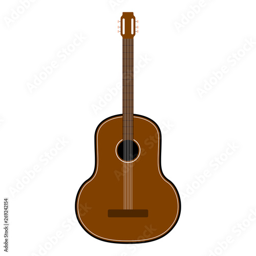 Isolated classical and acoustic guitar image - Vector