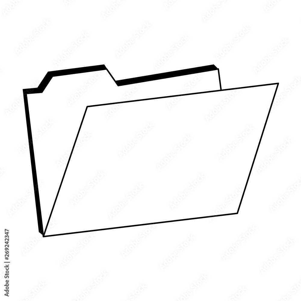 Digital Folder open symbol techonlogy in black and white Digital Folder open symbol techonlogy in black and white