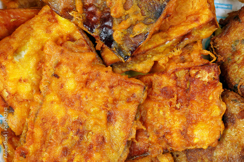 Фотография Beguni battered deep fried brinjal eggplant