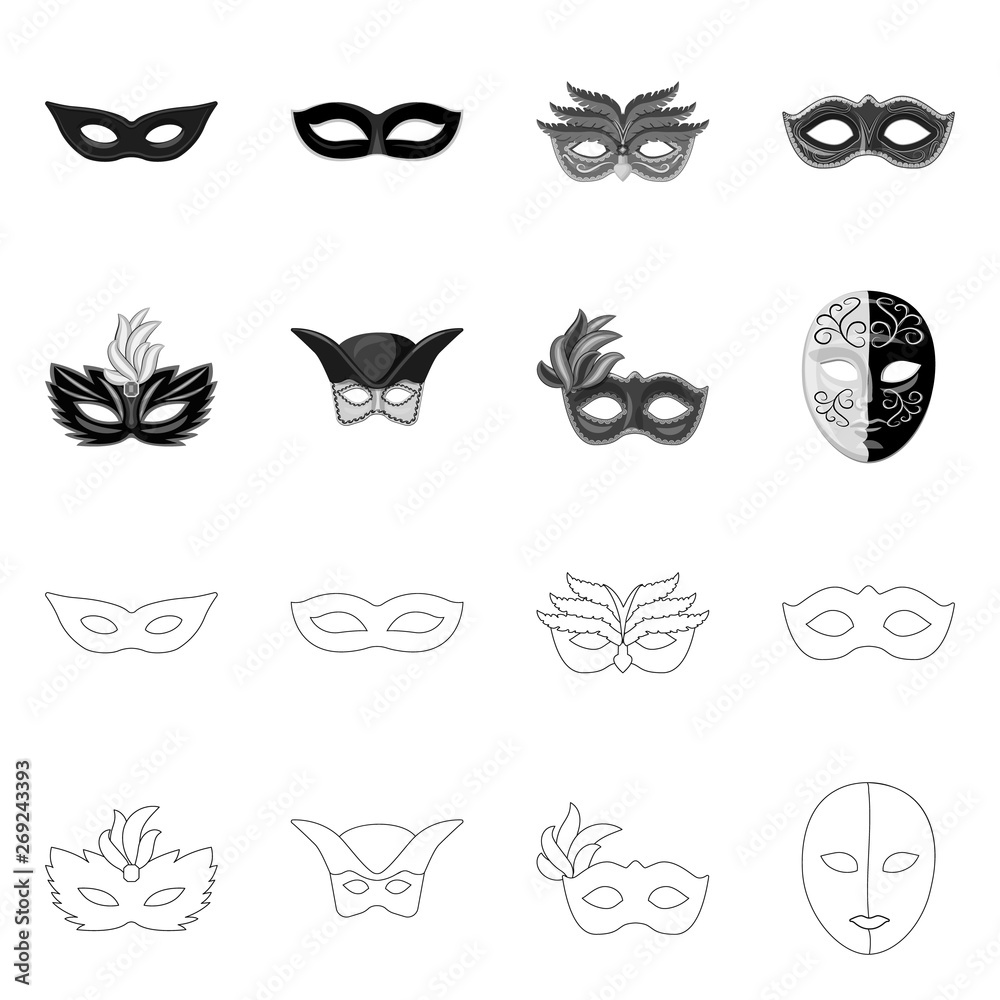 Fototapeta premium Vector design of luxury and celebration logo. Set of luxury and hide stock vector illustration.