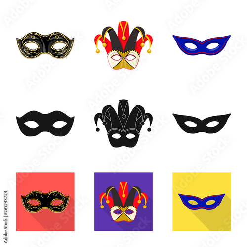 Vector design of luxury and celebration sign. Collection of luxury and hide  stock vector illustration.