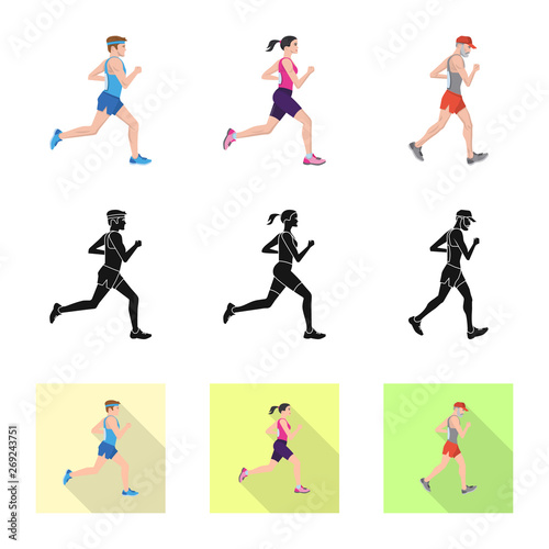 Isolated object of sport  and winner icon. Collection of sport  and fitness  vector icon for stock.