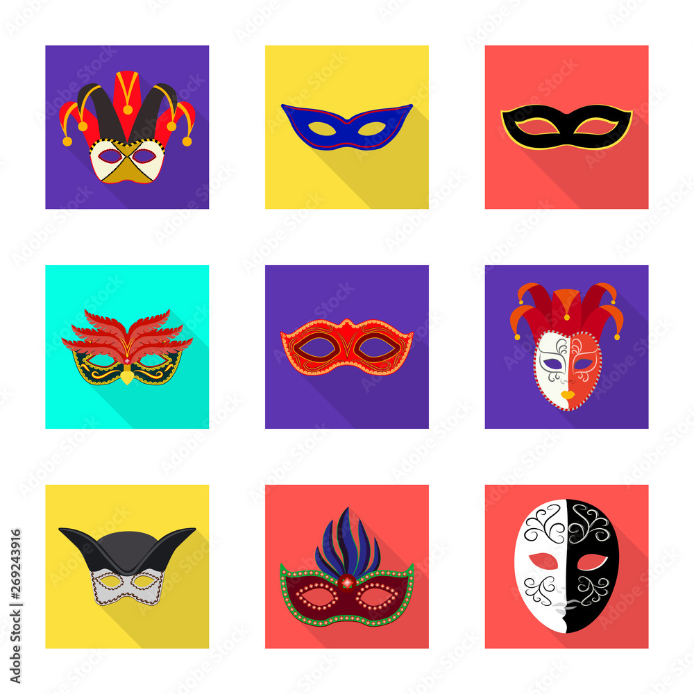 Fototapeta premium Vector illustration of luxury and celebration sign. Collection of luxury and hide stock vector illustration.